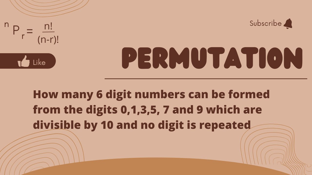 How many 6 digit numbers can be formed from the digits 0,1,3,5, 7 and 9 which are divisible by 10