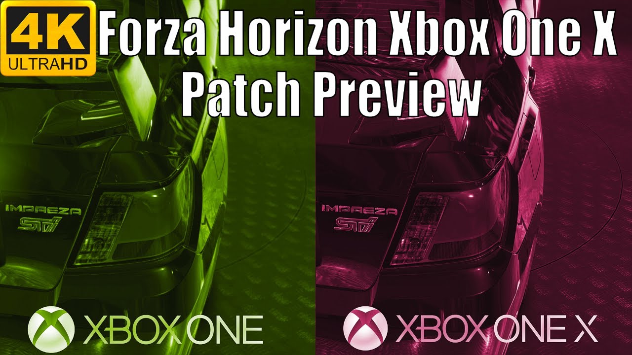 [4K] Forza Horizon Xbox One X Enhanced vs Xbox One Сравнение совместимости с обратной совместимостью