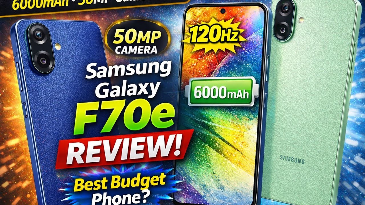 Samsung Galaxy F70e Review 🔥 6000mAh Battery | 50MP Camera | 120Hz Display | Worth It?