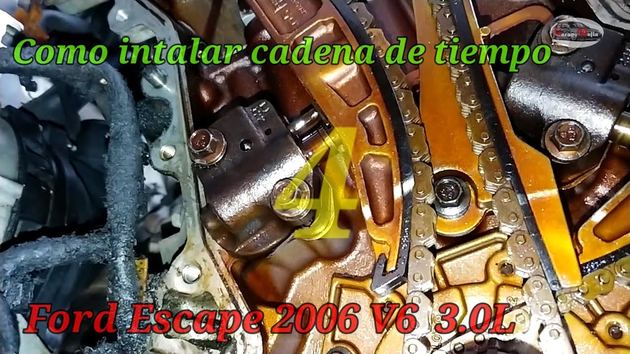 Instalamos cadenas de distribución de motor camioneta Ford Escape 3.0L V6 24v 2006 #Garagemejia503