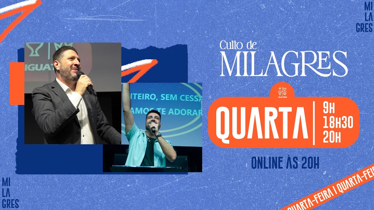 🔴 Ao vivo II Culto de Milagres 04/02 II Quarta feira 20H II QUADRANGULAR IGUATEMI