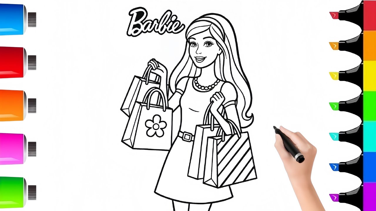 Barbie Doll Coloring Tutorial || Step By Step Coloring 