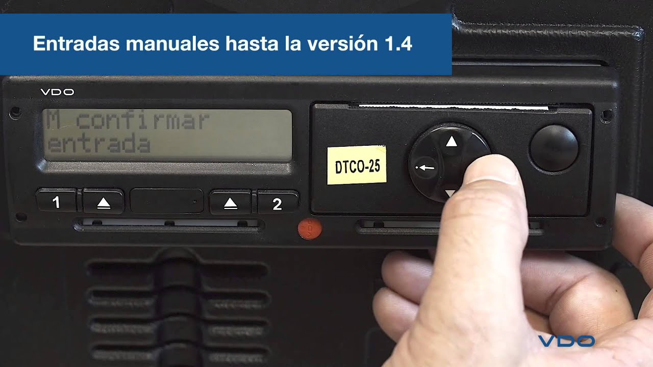 Cómo realizar una entrada manual en un tacógrafo 1.4