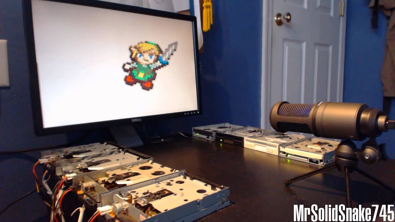 Zelda Collection on eight floppy drives