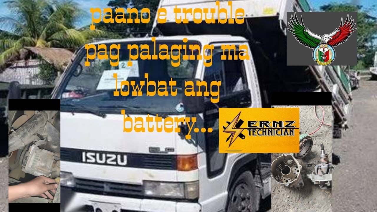 paano e trouble shoot ang Isuzu Elf 4be1 minidum pag ayaw mag charge ang battery....