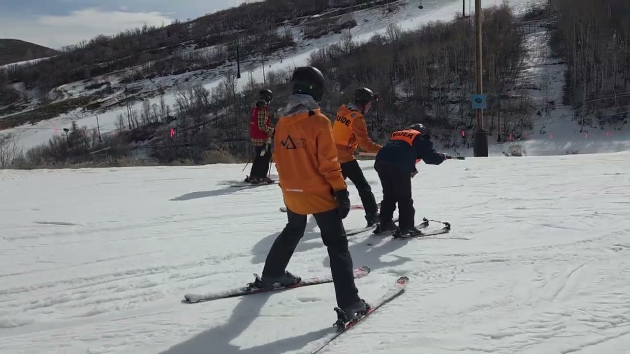 how to ski from chairlift to the turtle trail, while fully blind. 