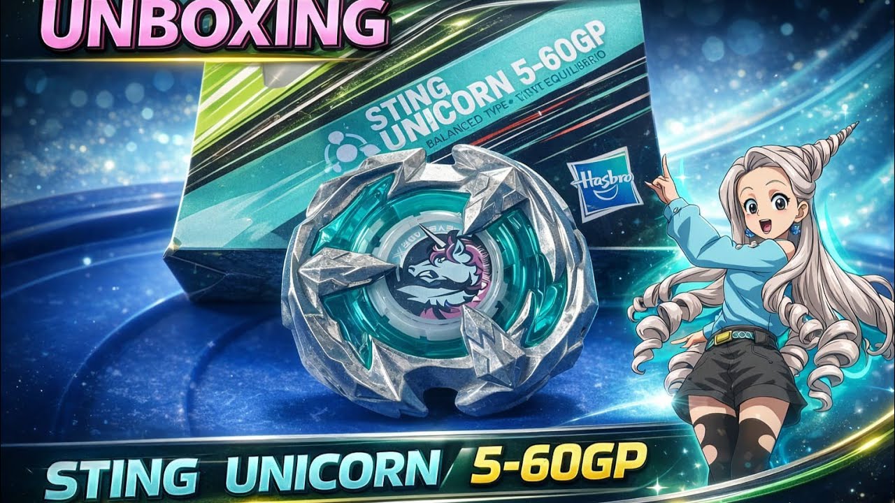 Sting Unicorn 5-60GP Beyblade X HASBRO! [Primeiro Vídeo do ANO!!!]