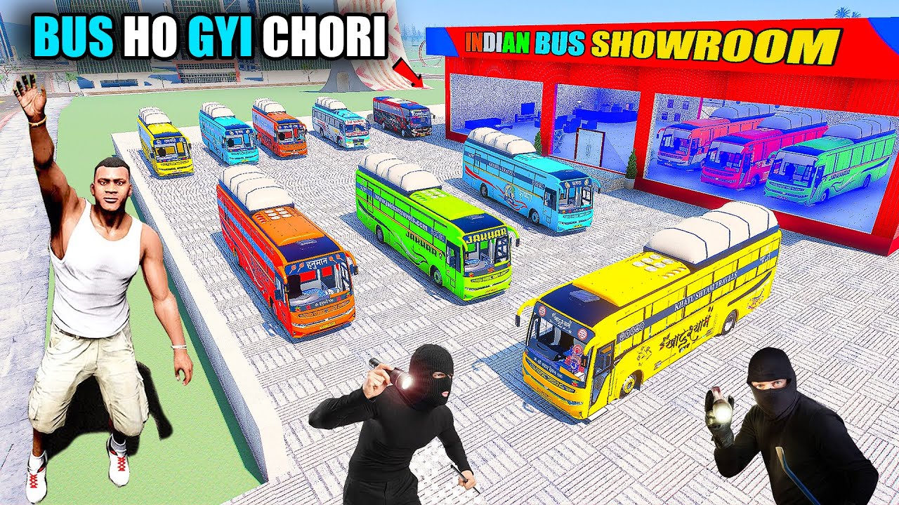 Franklin & Shinchan Ki Indian Bus Ho Gyi Chori in Indian Bike Driving 3D