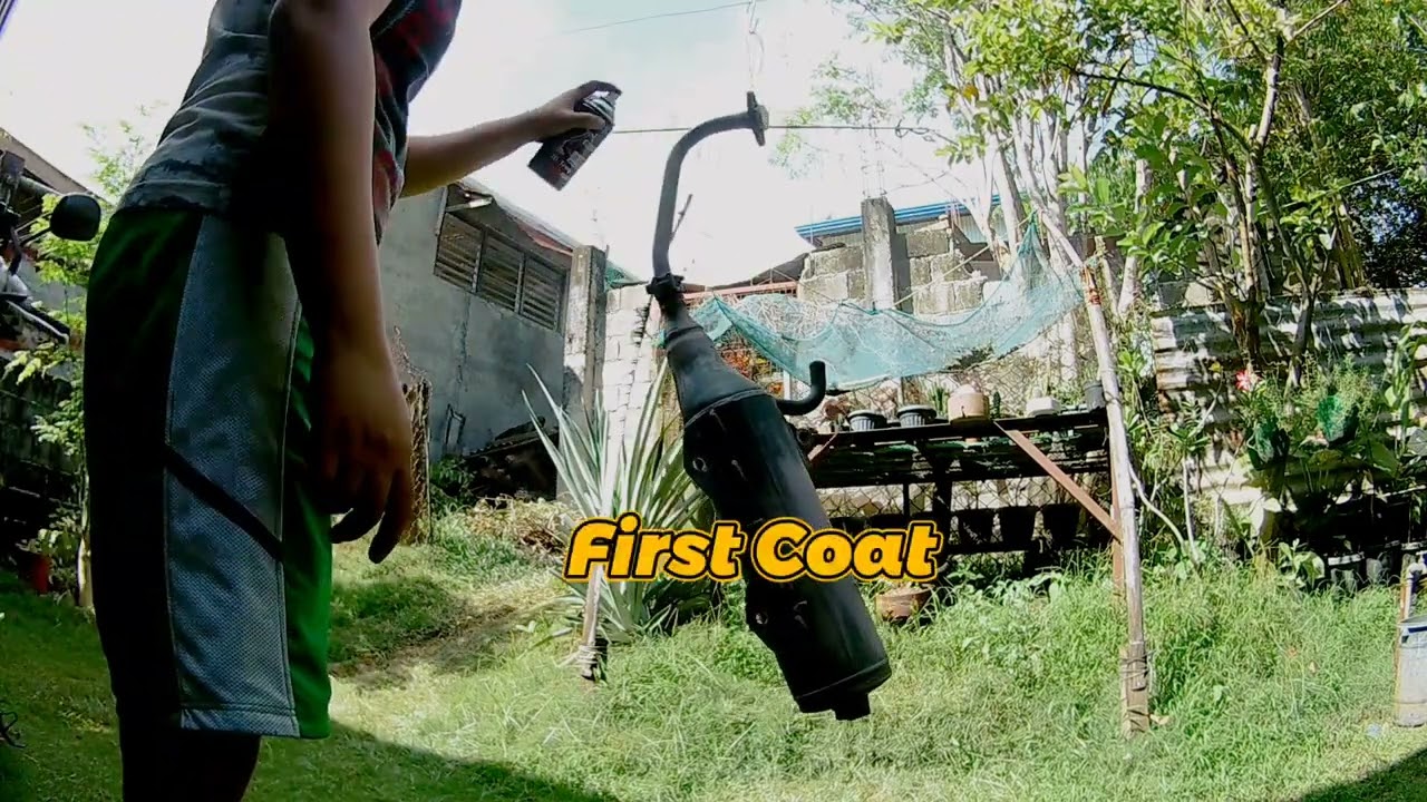 D.I.Y. | REPAINT STOCK EXHAUST PIPE | MIO SPORTY | SAMURAI SPRAY PAINT HI-TEMP @janen.d.explorer