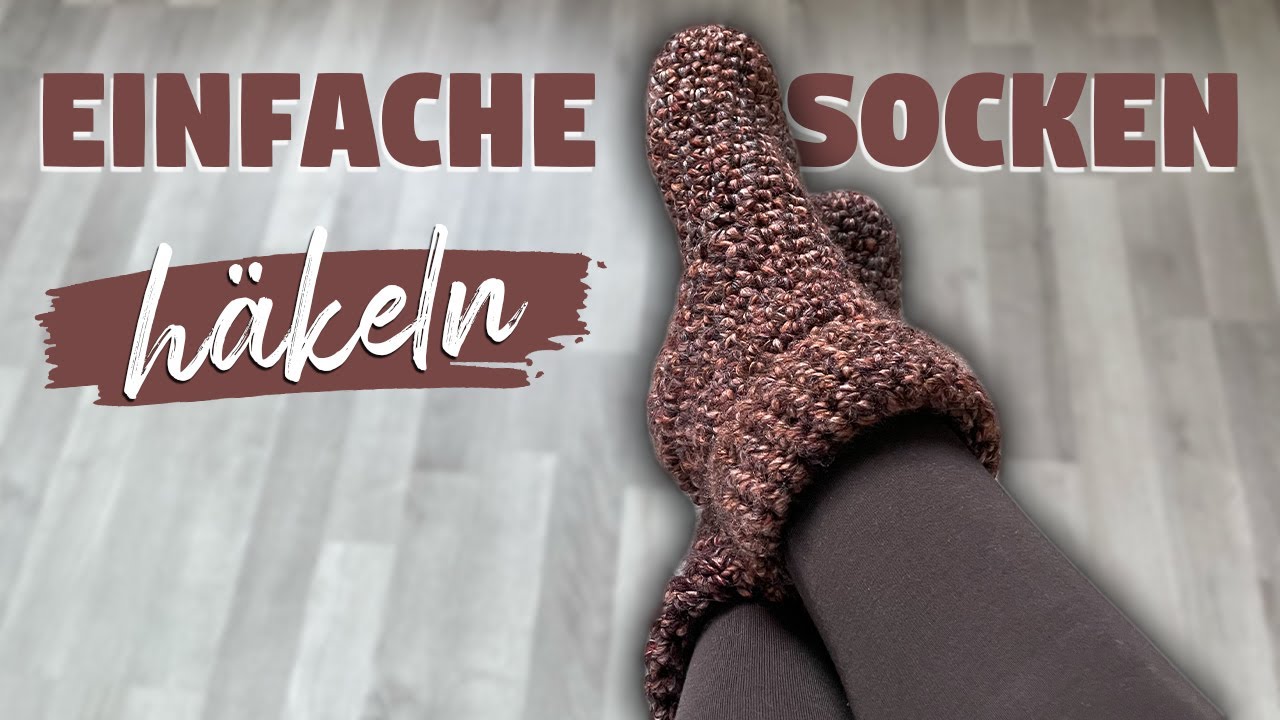 Kuschelsocken häkeln | einfache Häkelanleitung für Socken