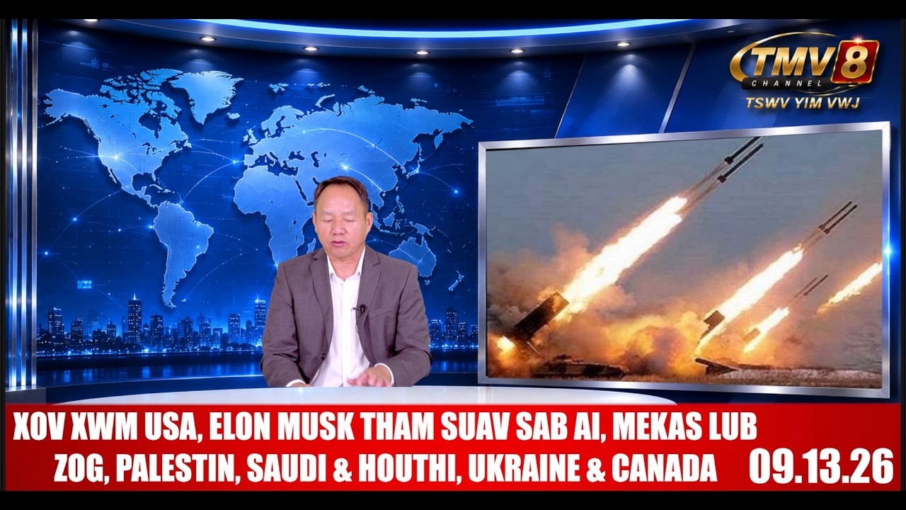 XOV XWM USA, ELON MUSK THAM SUAV SAB AI, PALESTINE, MEKAS LUB ZOG, MIDDLE EAST, UKRAINE & CANADA.