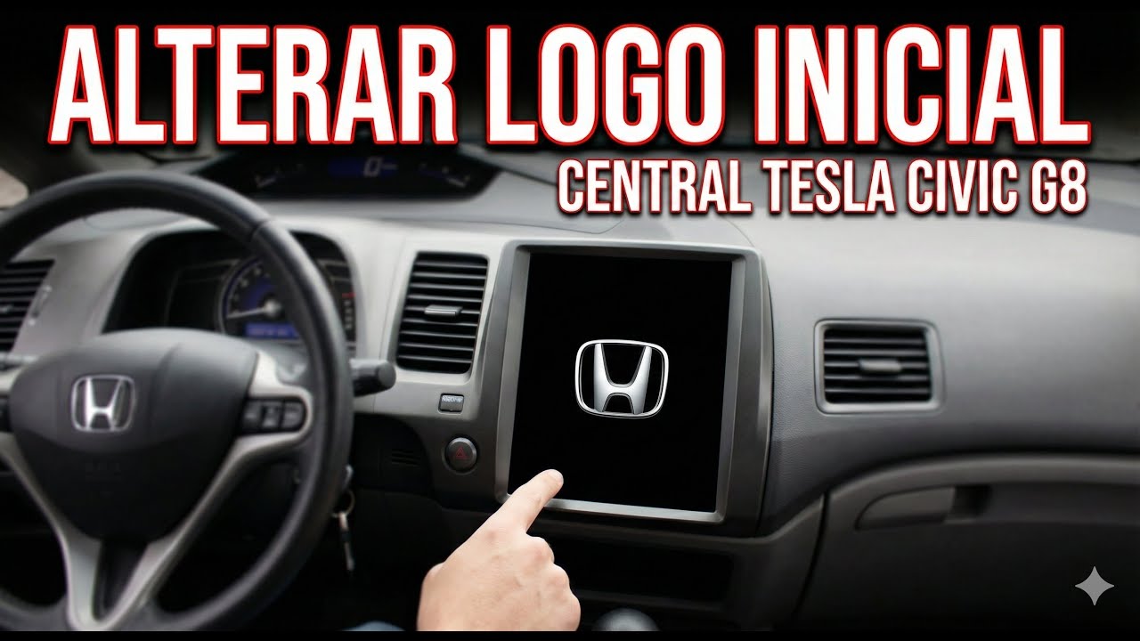 Como Mudar o Logo da Central Multimídia Tesla - Honda Civic G8 (Boot Animation)