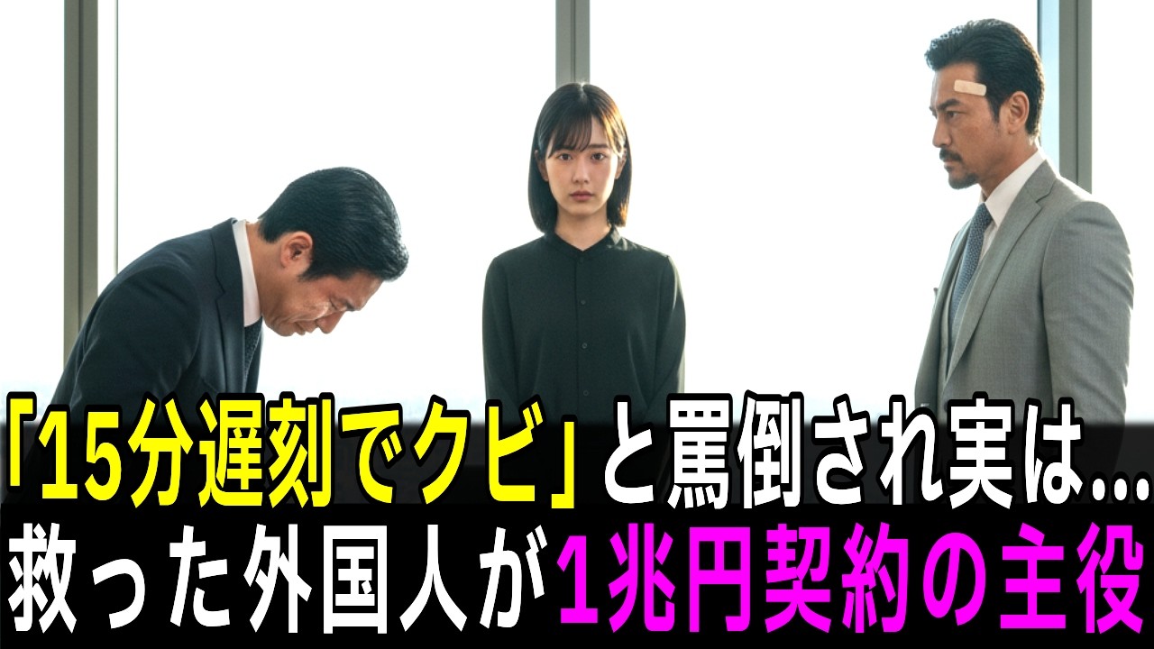 「高卒のくせに15分も遅刻か、クビだ！」初出勤で解雇された貧しい少女。3日後、1兆円契約の場に現れた”謎の男”の正体に、全社員が震え上がった驚愕の理由とは？【感動する話】【スカッと】