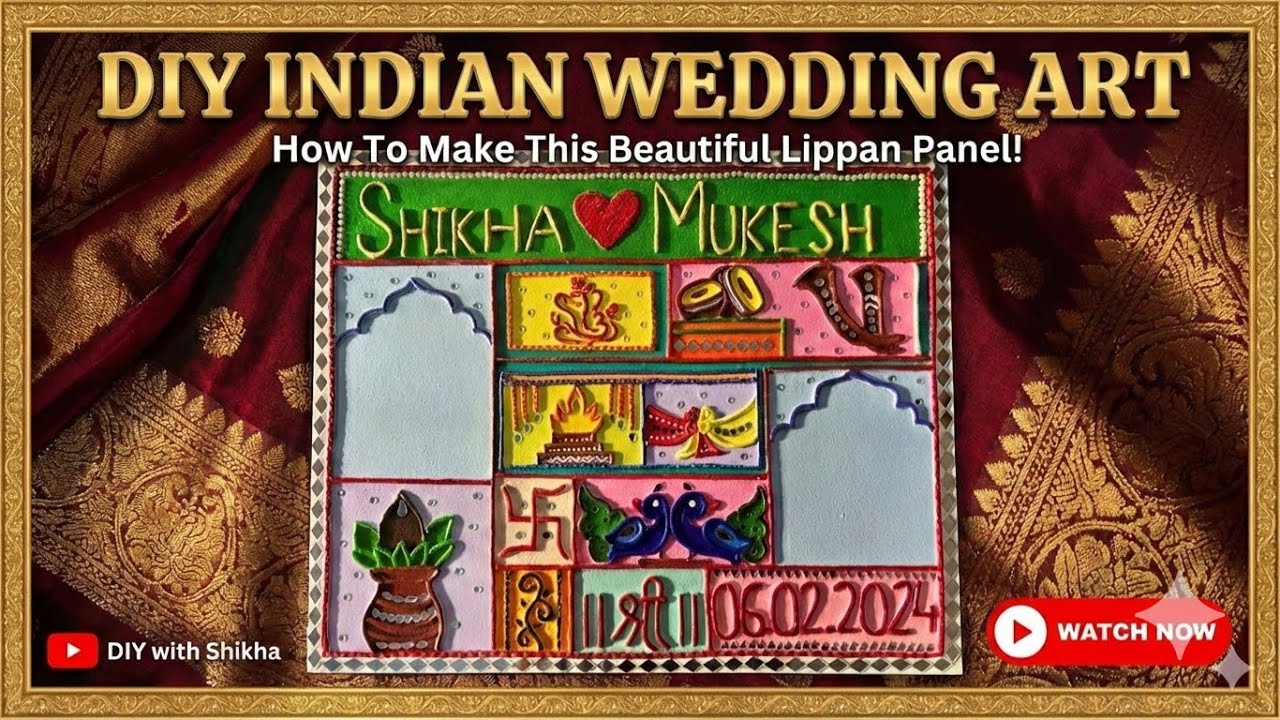 The PERFECT Handmade Wedding Gift! | DIY Indian Lippan Art