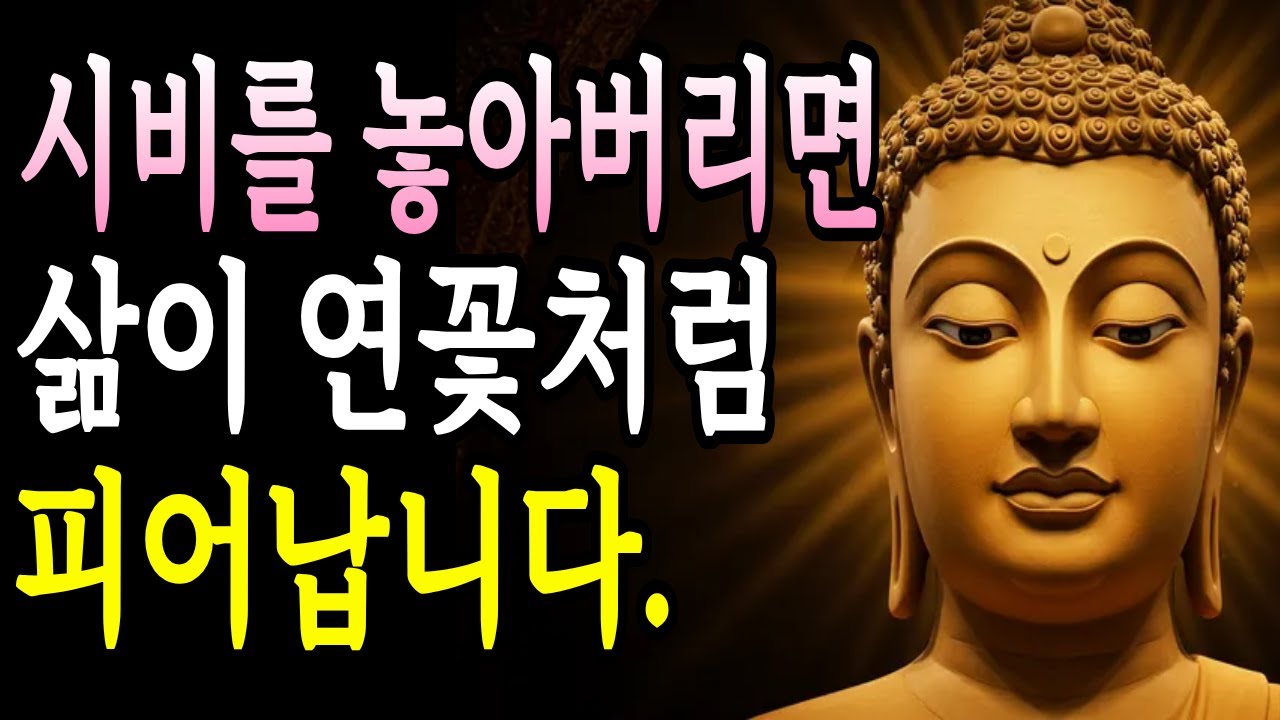 시비를 놓아버리면 삶이 연꽃처럼 피어납니다ㅣ부처님 말씀ㅣ불교명언