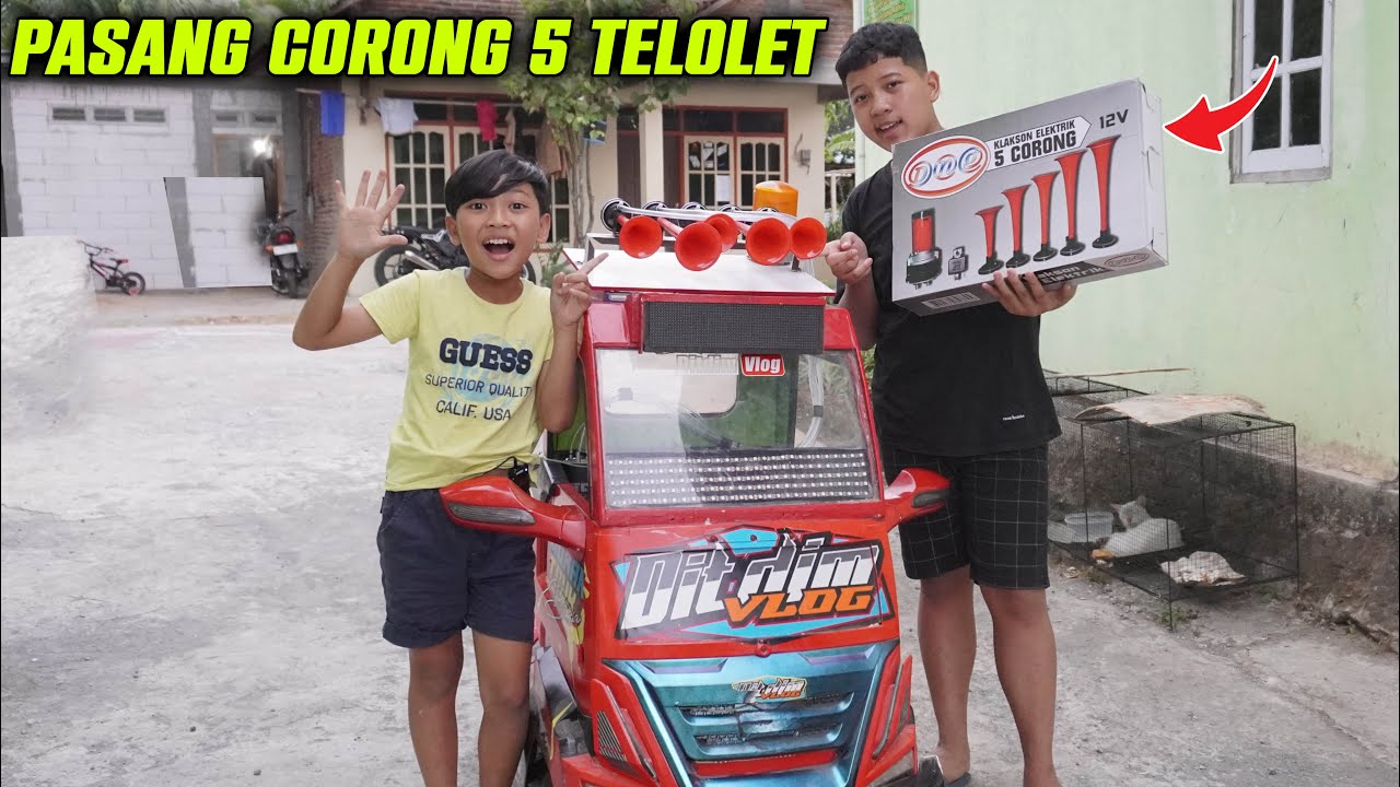 TRUK DIMAS PASANG CORONG TELOLET!! TELOLET CORONG PLASTIK ASIK..