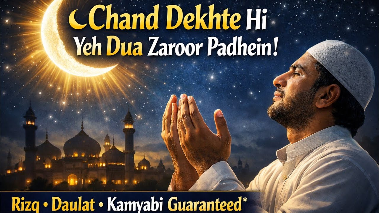 🌙 Ramzan Ka Chand Dekhte Hi Yeh Dua Zaroor Padhein | Rizq Aur Kamyabi Ka Raaz | 2026