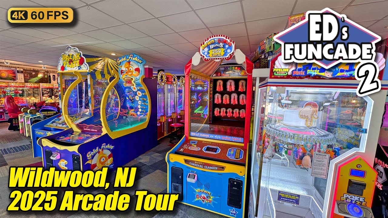 Ed's Funcade 2 (Wildwood NJ), August 2025 arcade tour, new 4K full walkthrough