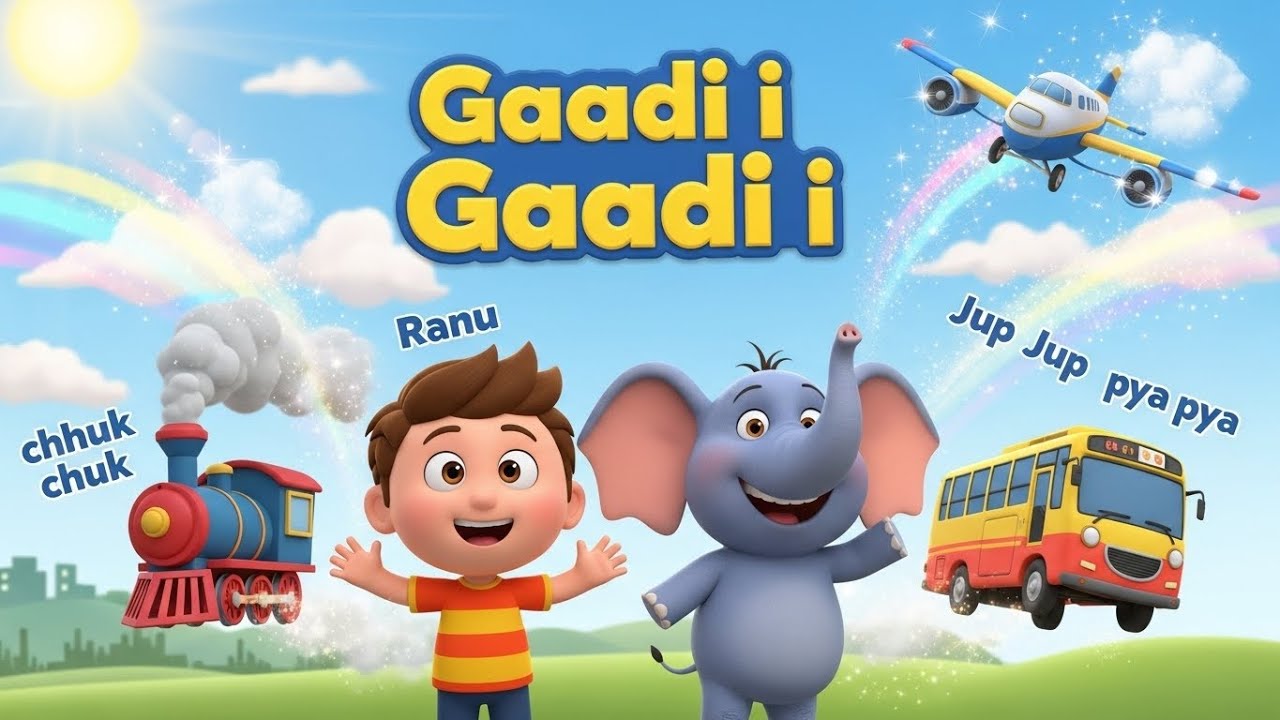 Gaadi i Gaadi i , Plane & Bus | Fun Kids Rhyme Adventure Story