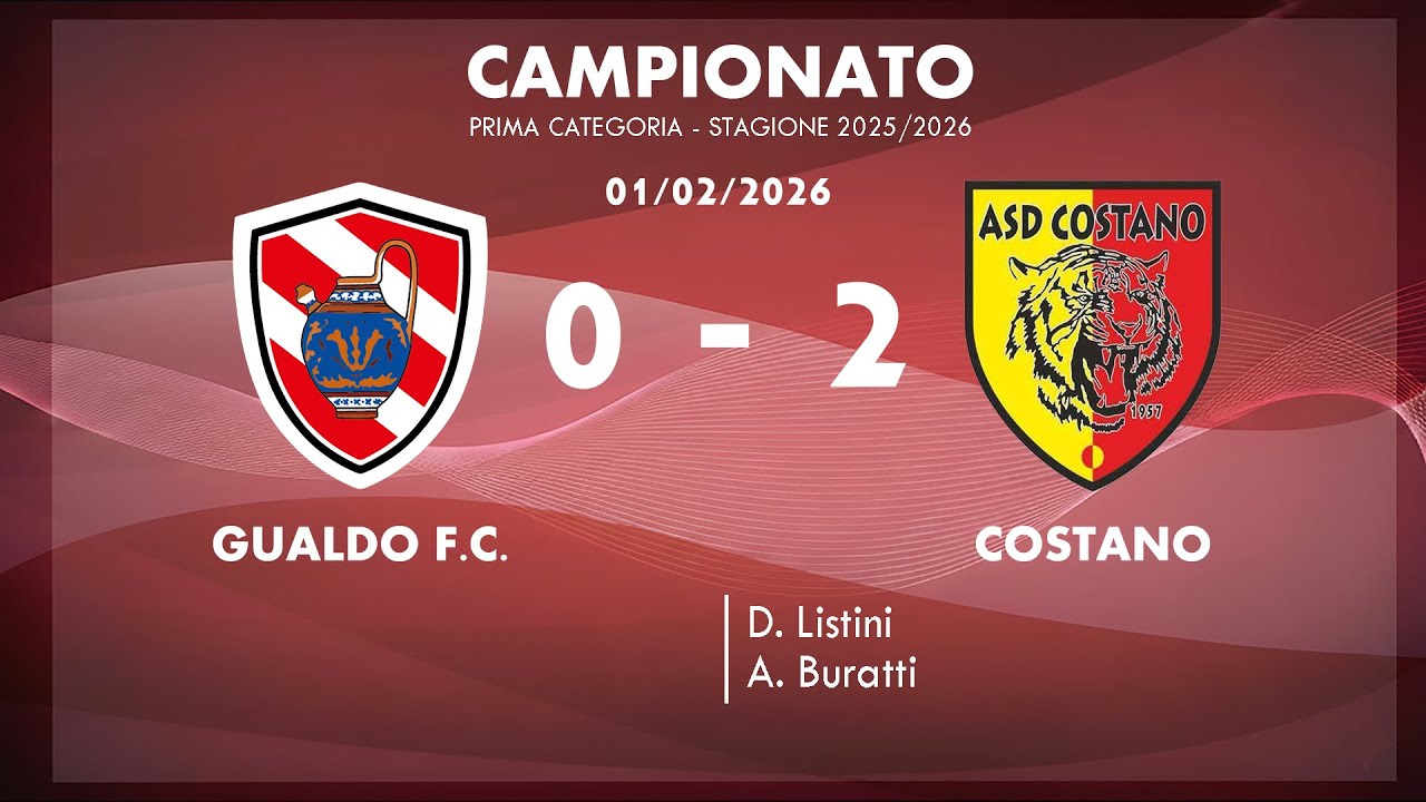 GUALDO F.C. - COSTANO 0-2 gol e highlights | Prima categoria