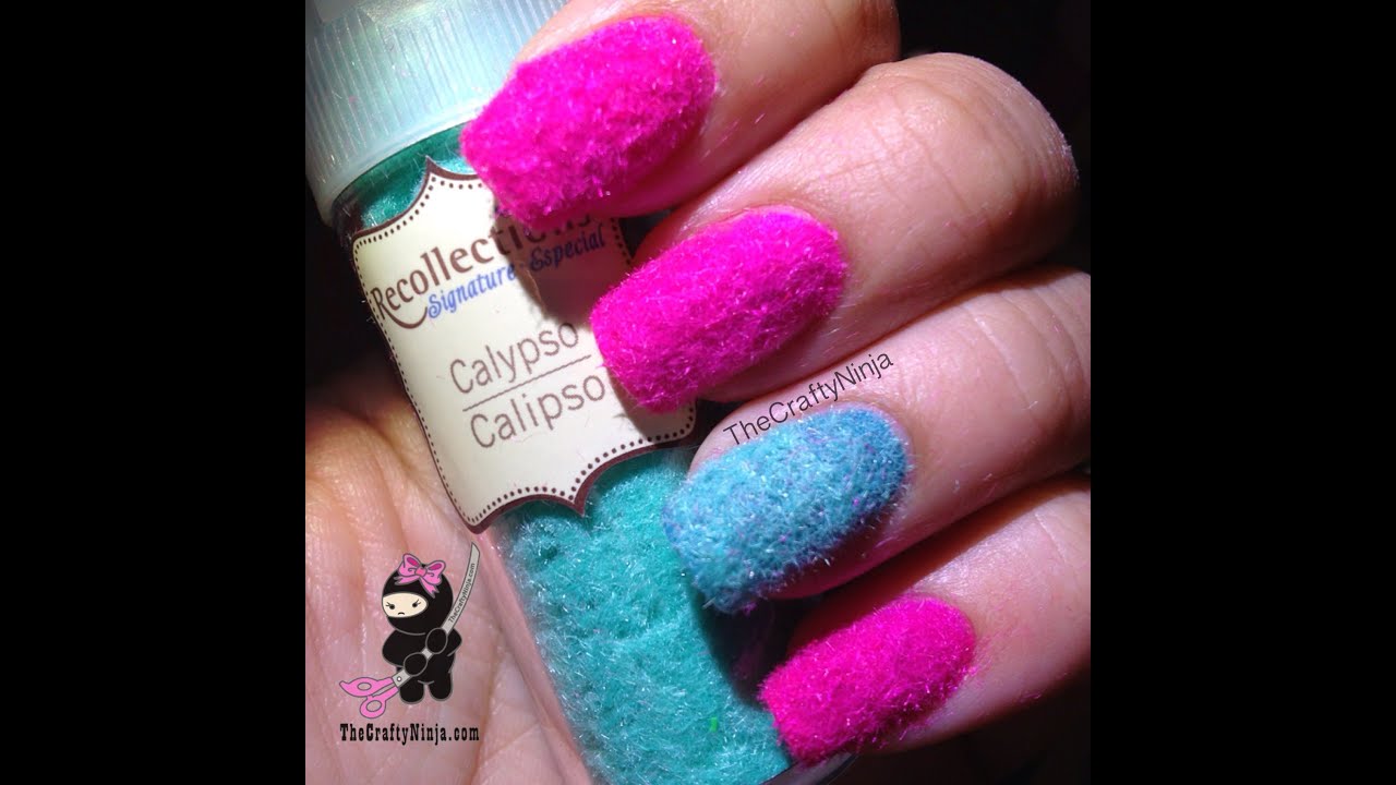 Velvet Flocking Powder Nails by The Crafty Ninja