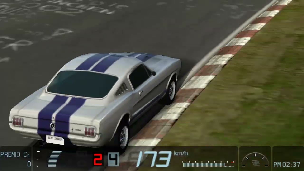 Gran turismo psp, carrera en nurburgring con shelby gt500, dificultad: s.