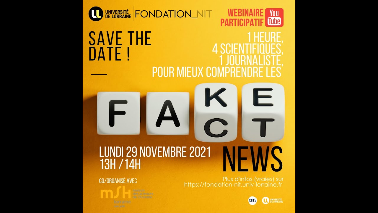 Webinaire fake news Fondation NIT