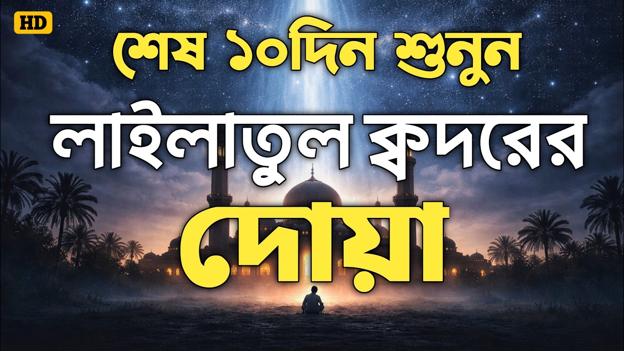 লাইলাতুলকদর ক্বদরের বিশেষ দোয়া। শক্তিশালী প্রাথনা ও দুরুদ শুনুন (Ramadan 2026) Laylatul Qadir Dua