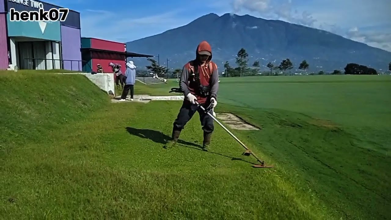 PERAWATAN DAN PEMOTONGAN RUMPUT #pemotonganrumput #mesinpemotongrumput