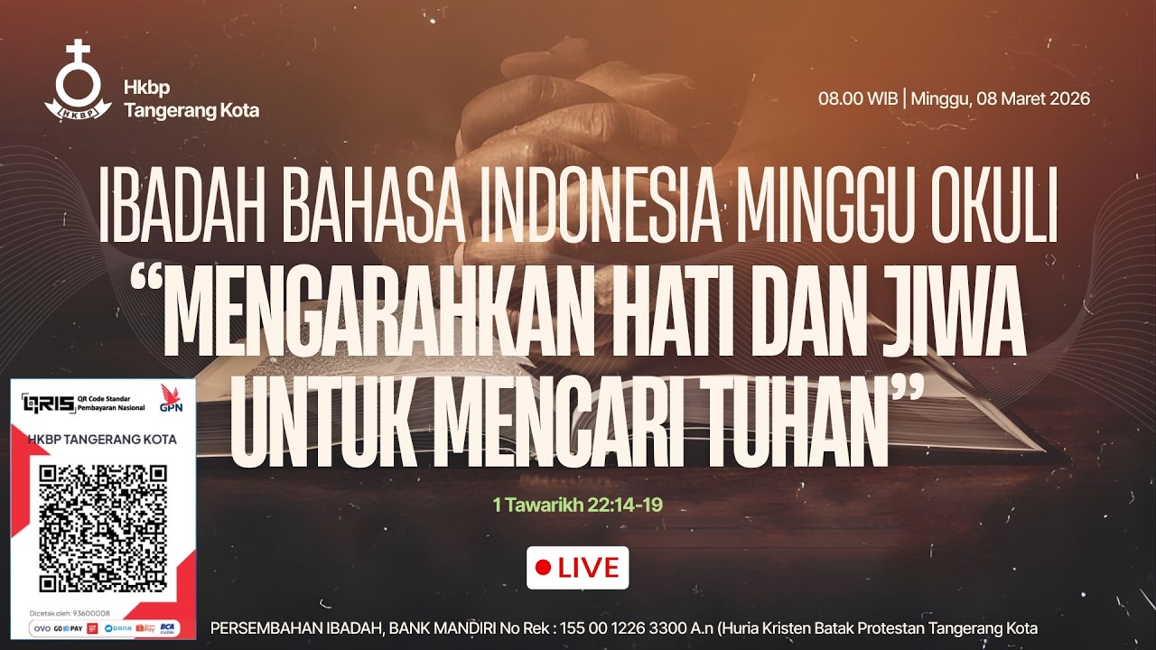 IBADAH Minggu Pagi | 08.00 Wib, 08 Maret 2026 | HKBP Tangerang Kota