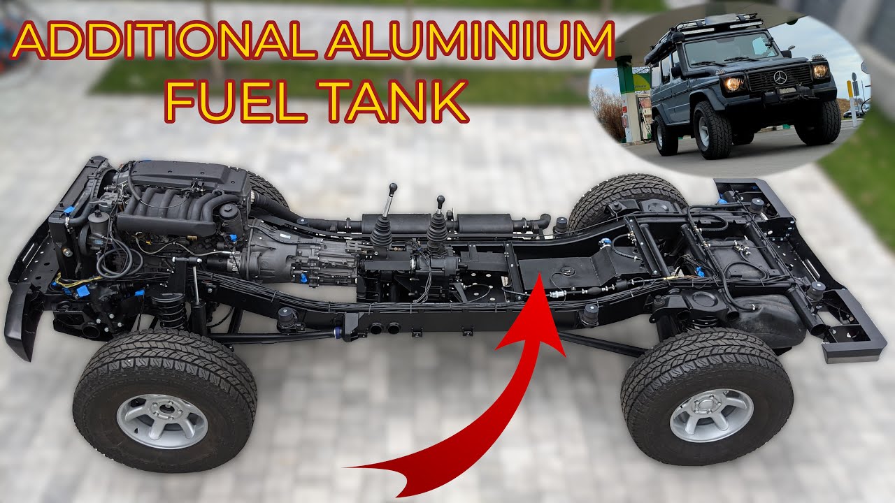 Mercedes G additional aluminium 50 liters fuel tank