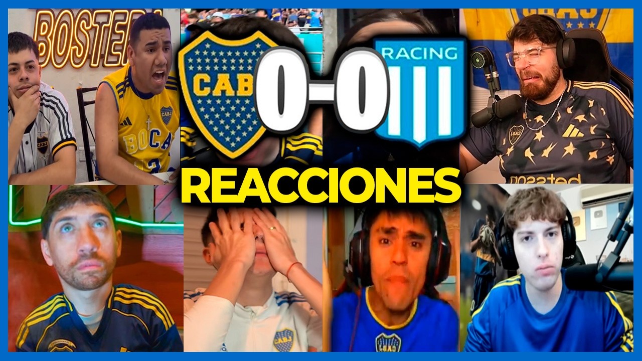 LAS MEJORES REACCIONES DE BOSTEROS al EMPATE de BOCA contra RACING en la LIGA ARGENTINA 🏆