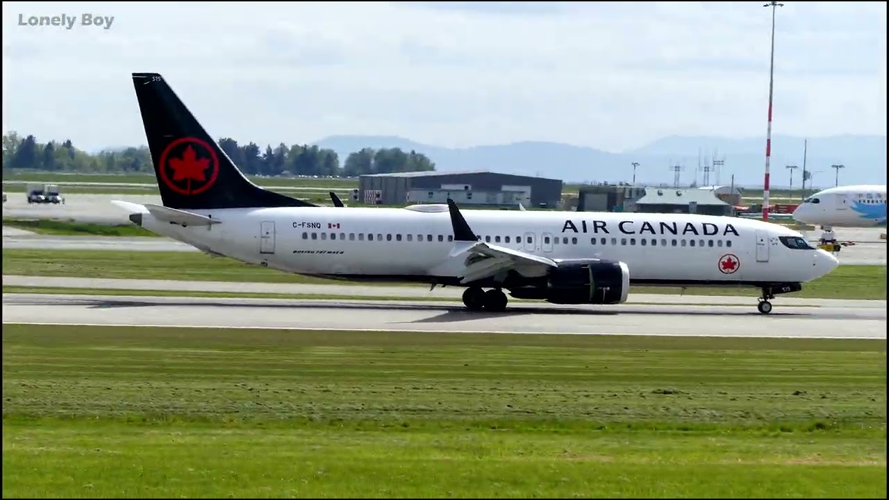 Air Canada - Boeing 737 Max 8 From Calgary - YVR Airport 4K