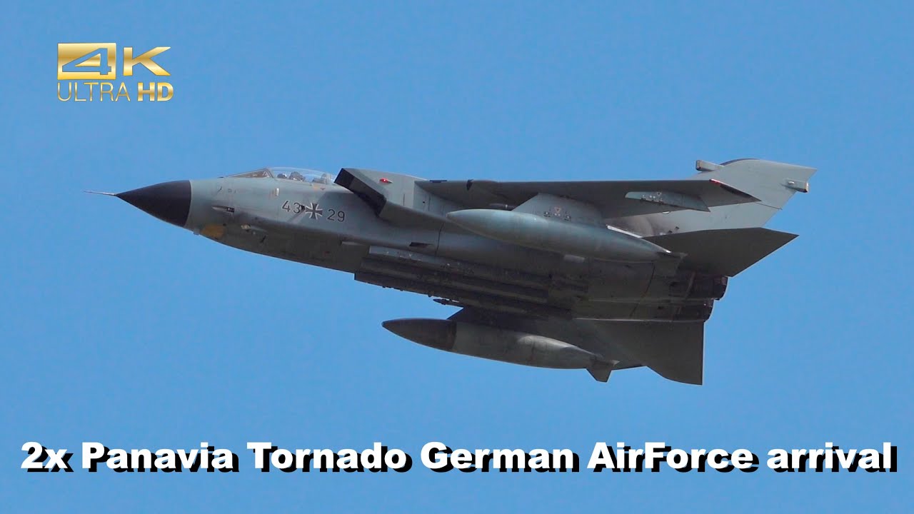 2 Panavia Tornado IDS German Air Force arrival at Neuburg Airbase ETSN 45+70 43+29