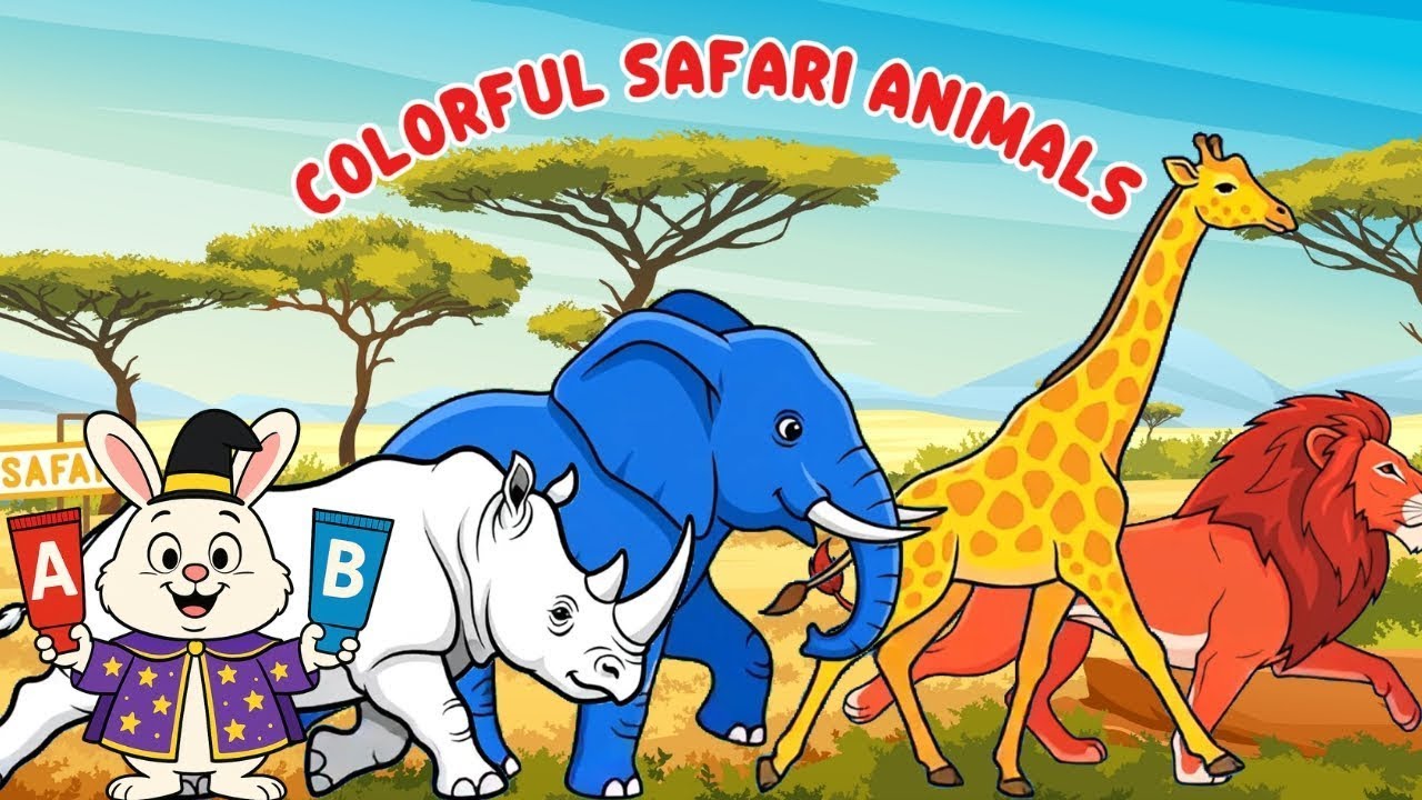 Watch Little Bunny Make Colorful Animals! | Learn Colors | ABCs Song