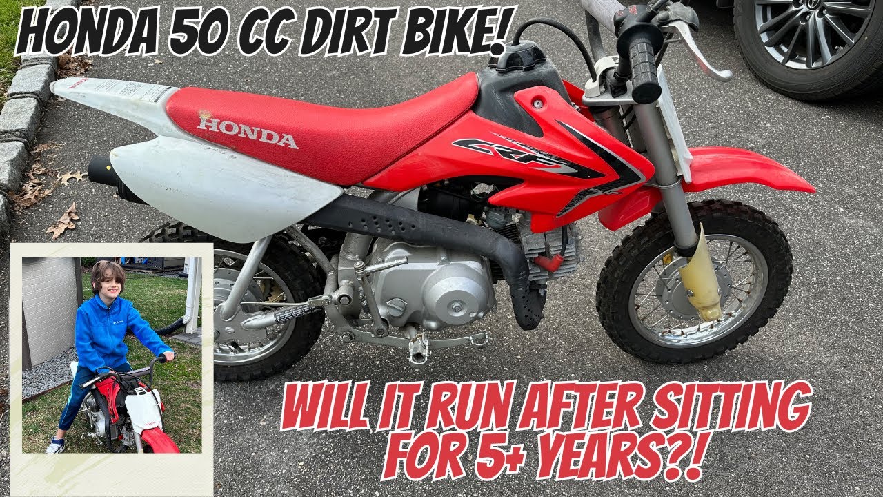 Мотоцикл для мотокросса Honda CRF50 — будет ли он работать после 5 лет простоя?