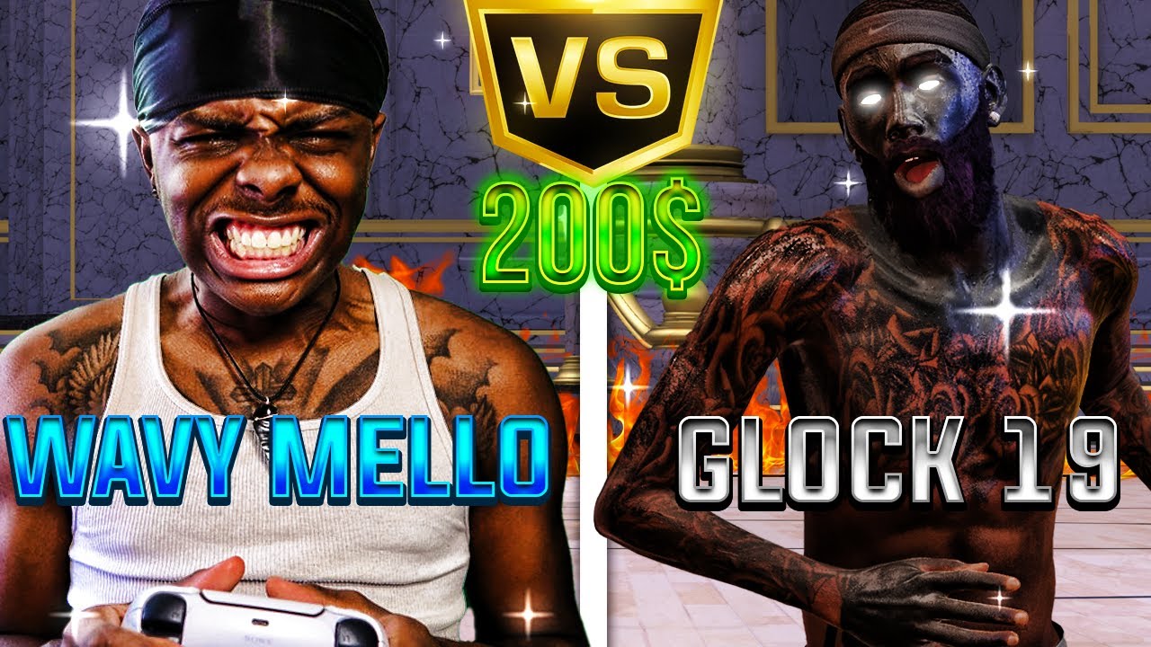 GLOCK 9TEEN против WAVY MELLO СТАВКА 200$ ЛУЧШИЙ ИЗ 7 СЕРИИ NBA 2K25...