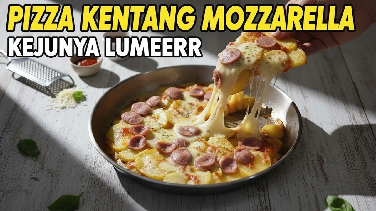 🔴 RESEP PIZZA KENTANG MOZARELLA TANPA OVEN