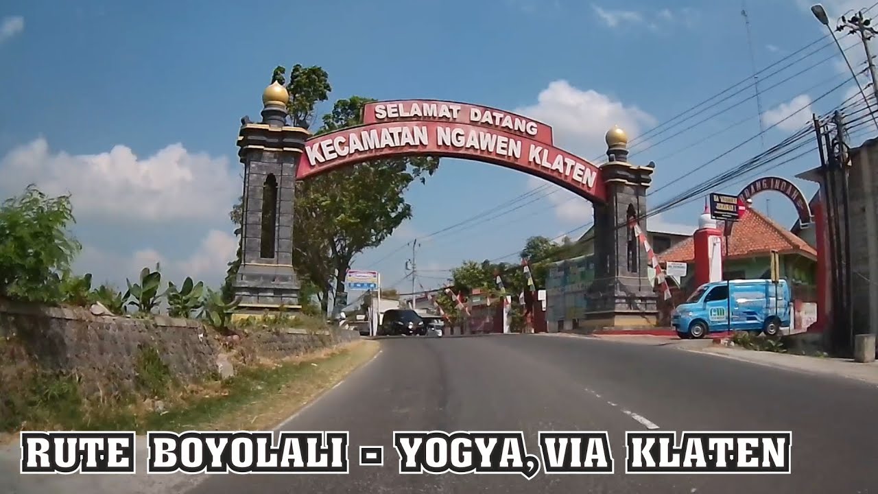 rute gerbang tol boyolali - yogyakarta, via klaten