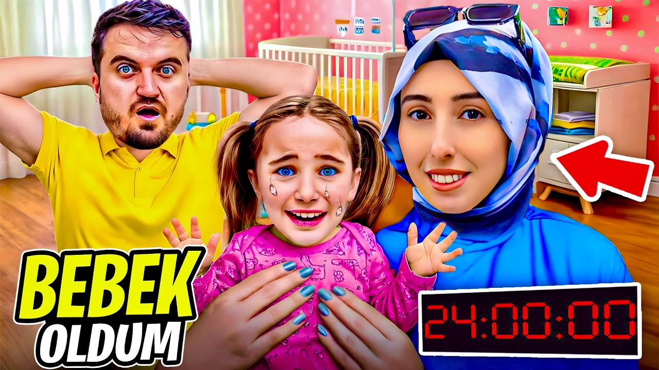 ELİF SİNEM 24 SAAT BEBEK GİBİ YAŞADI !! ELİFE BEBEK ODASI HAZIRLADIK !! 