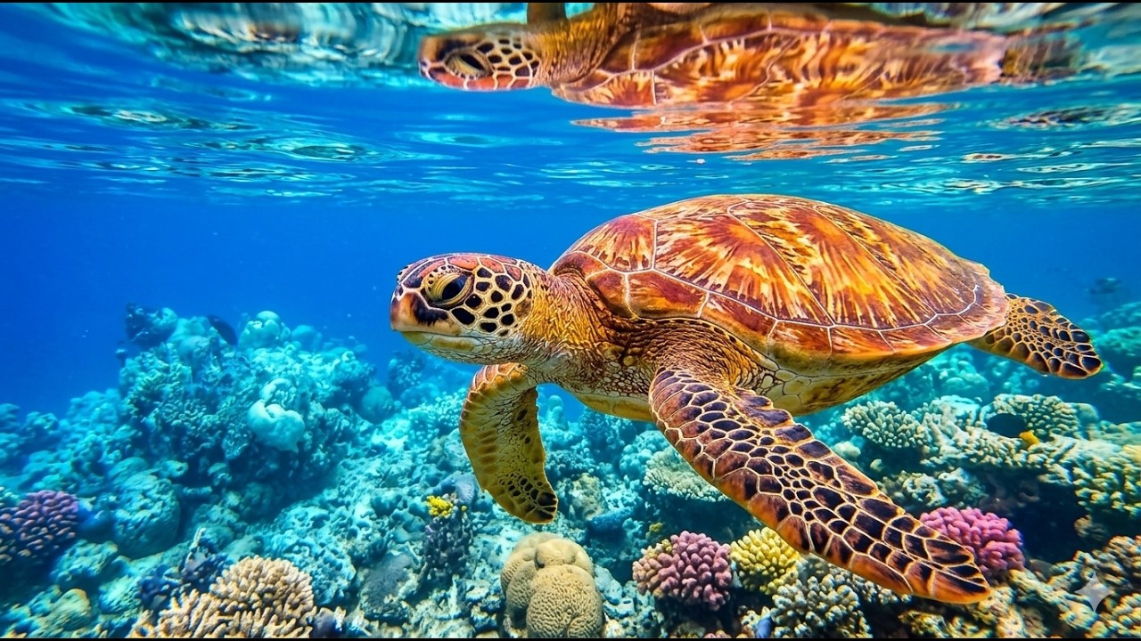 Maldives Underwater World 🐠 Snorkeling at Royal Island Resort | Relax Ocean Sounds 4K