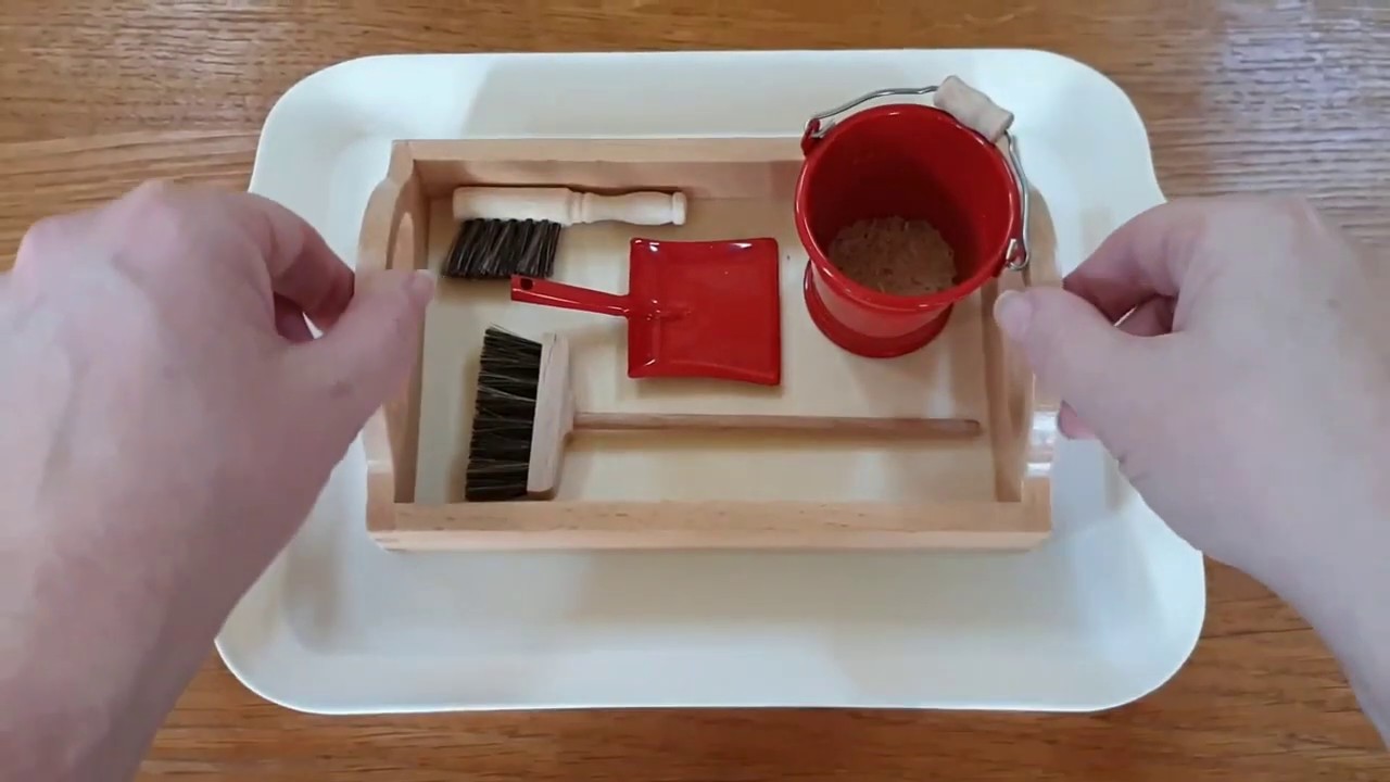 Montessori Practical Life - Miniature Sweeping Activity