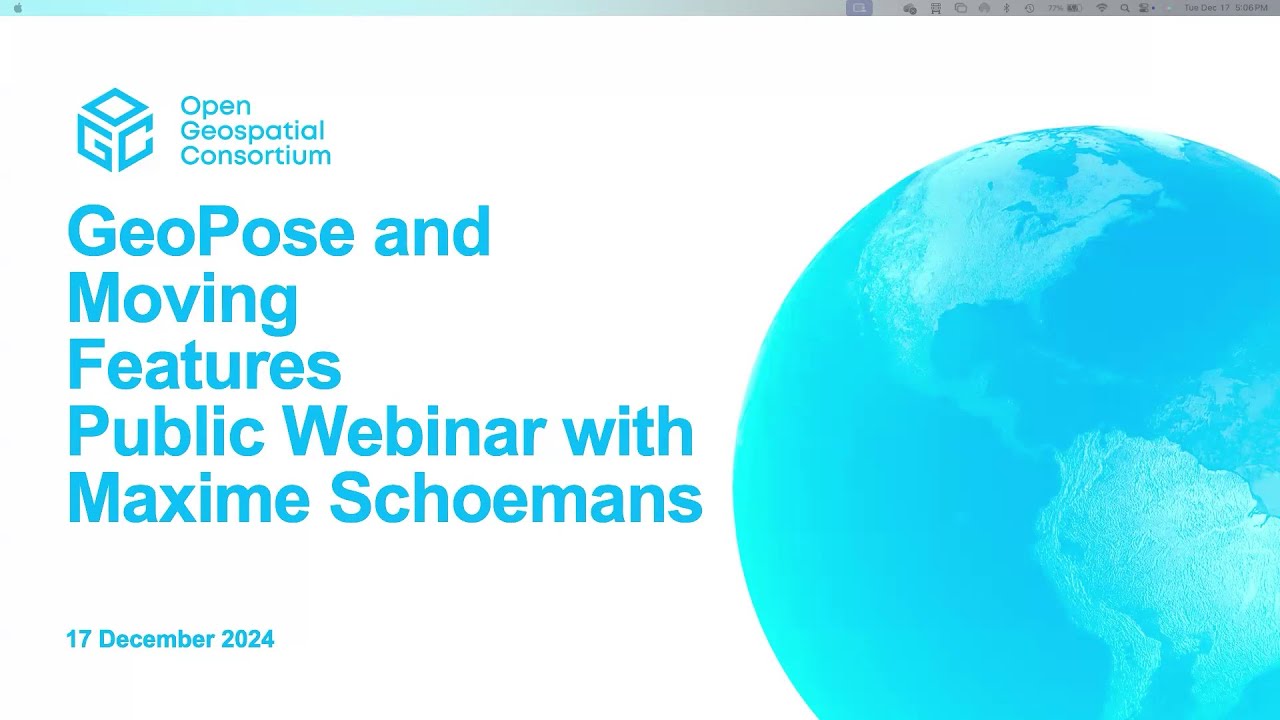 OGC Moving Features and GeoPose in MobilityDB - a presentation by Maxime Schoemans