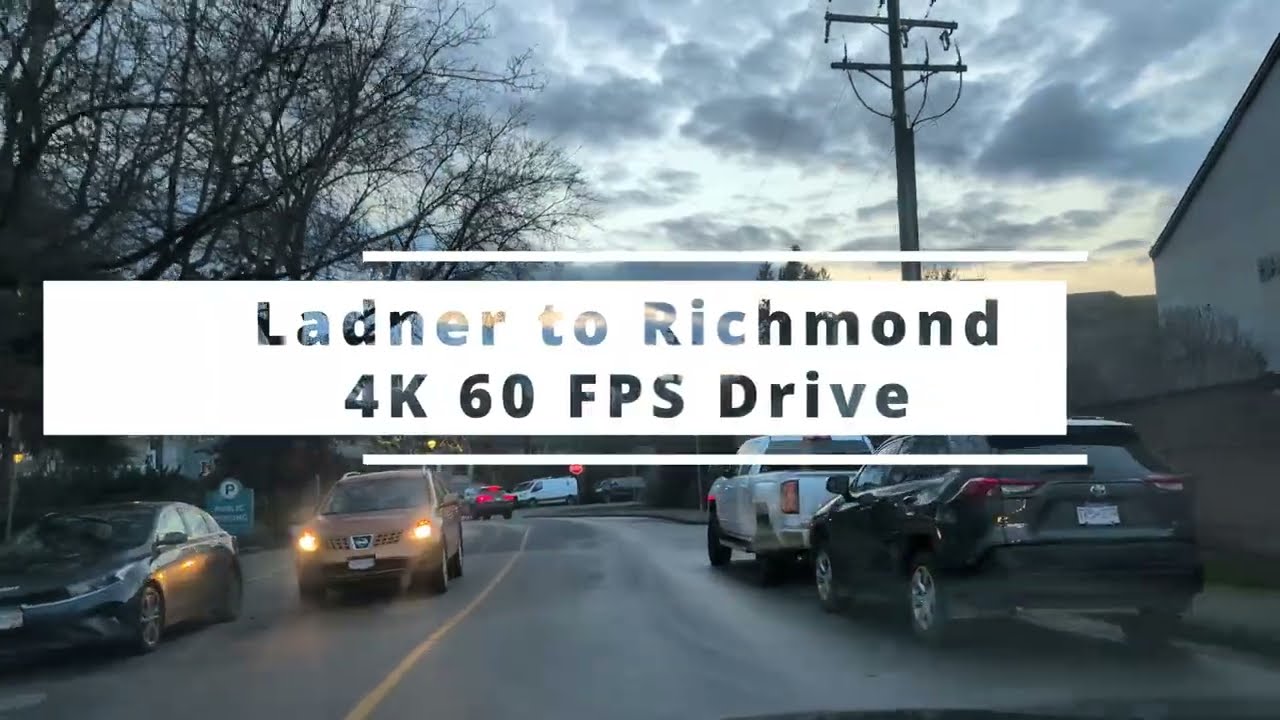 Ladner to Richmond Drive 2025 | 4K 60 FPS Real Time Driving in British Columbia