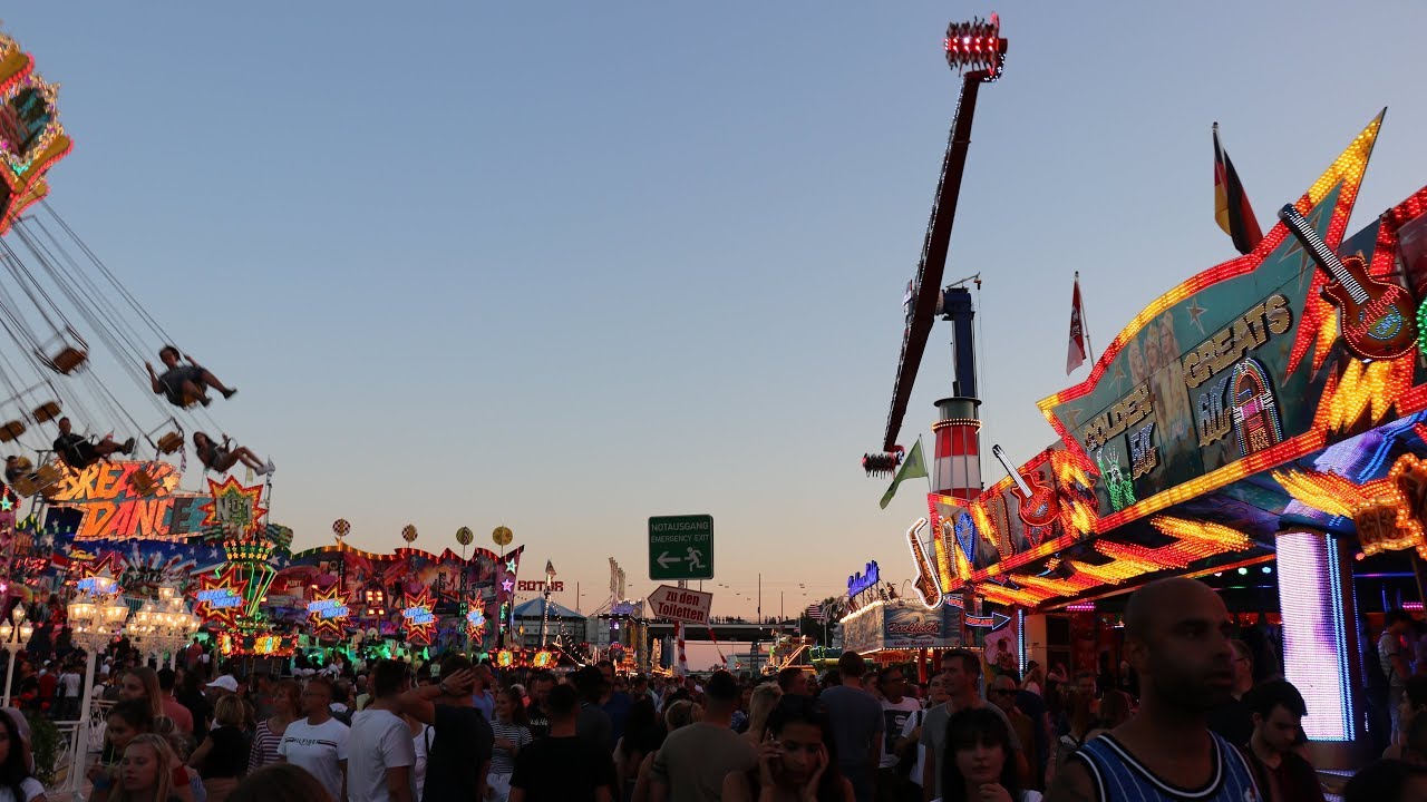 Düsseldorfer Rheinkirmes 2018 Alle Fahrgeschäfte