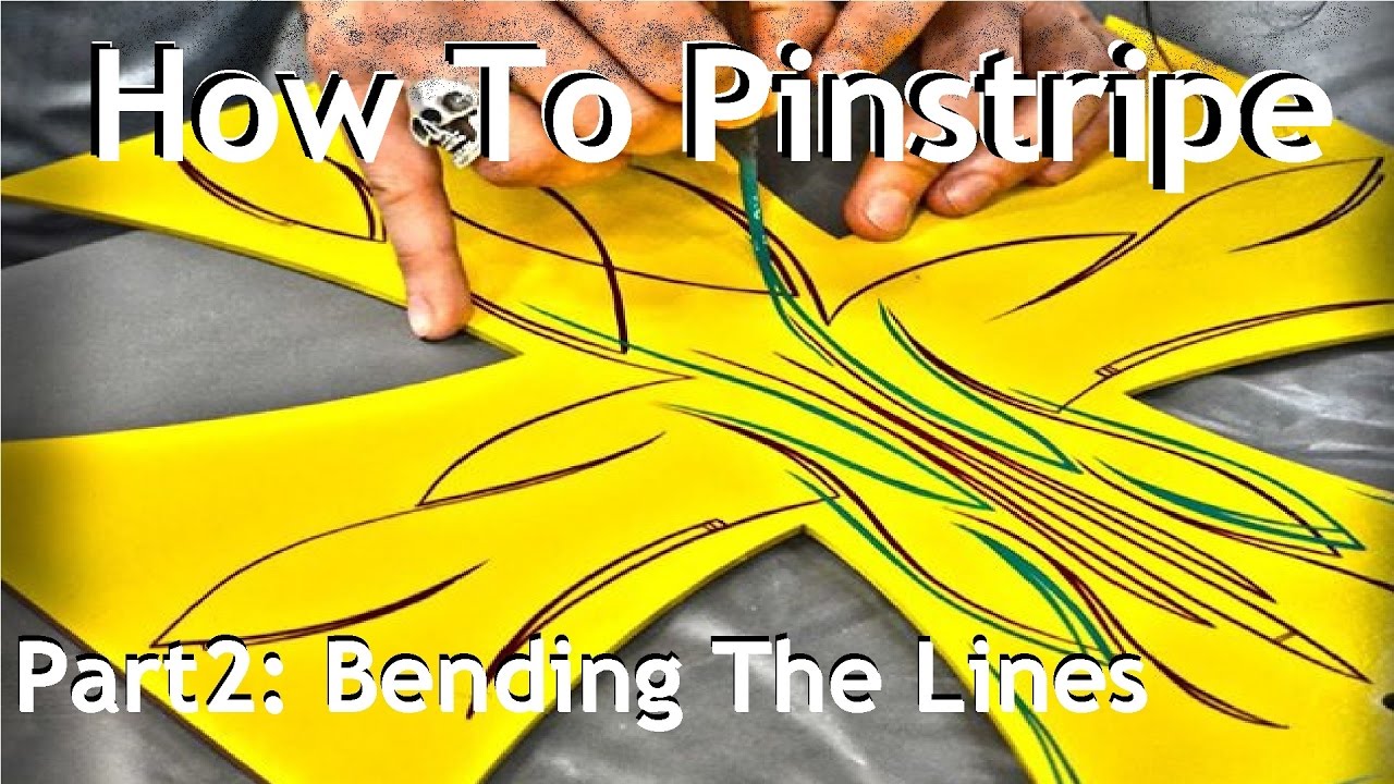 Cambridge Pinstriping, Tutorial - Part 2,  Bending the Lines. How to pinstripe.