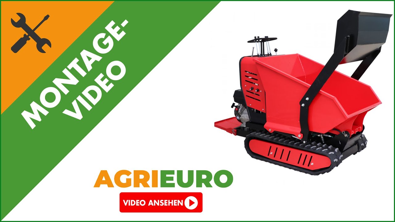Montagevideo - Raupendumper AMA TAG500TDH - hydraulisches Kippsystem 500 Kg