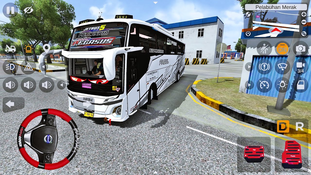 Bus Pariwisata Grand Pegasus MSM Fadel Strobo Matanya Bisa Bergerak Full Modif Corong Sultan