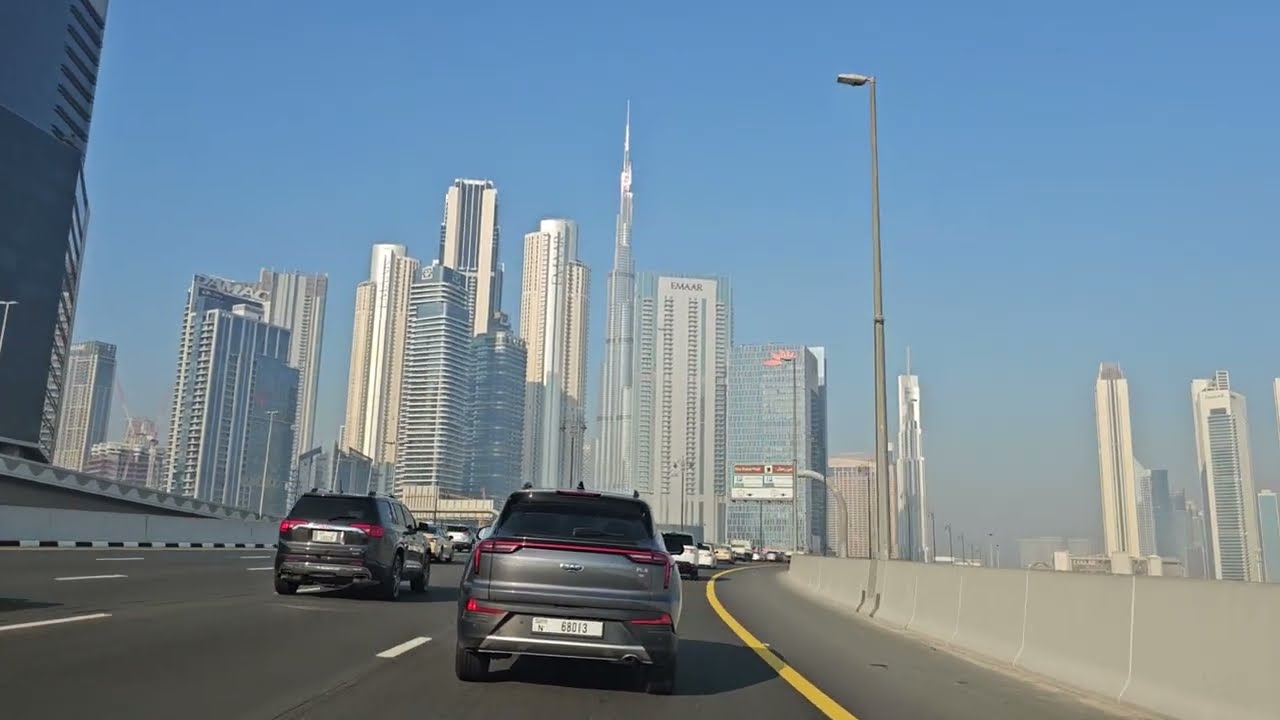Dubai Hills to Dubai Mall | 4K Drive