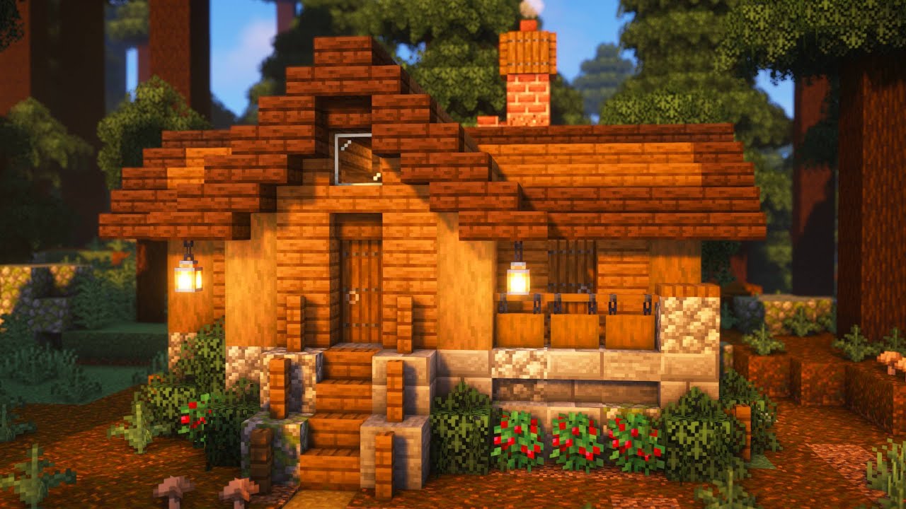 Building a Cozy Starter House - Minecraft Relaxing Longplay [No Commentary]